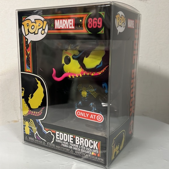 Funko Pop! Marvel Eddie Brock Venom Black Light Target Exclusive Figure #869 - Picture 4 of 7